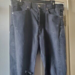 Levi’s 501 Distressed High Rise Button Fly Jeans